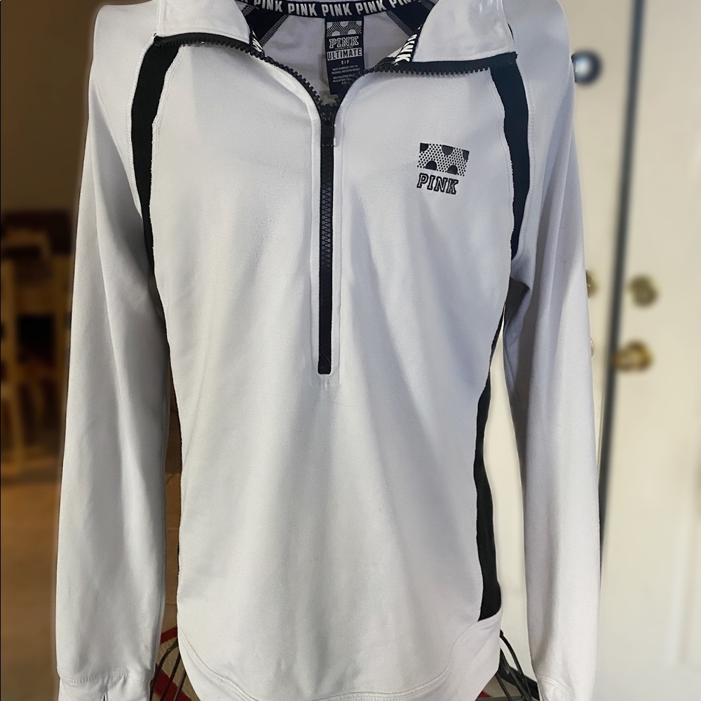 White Victoria's Secret/Pink Sweatshirt
